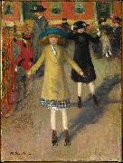 William Glackens Children Rollerskating oil painting reproduction